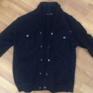 Men's XL G by Guess black v neck jacket